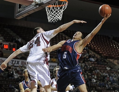 David Gonzalvez tries to create some space around Tony Gaffney