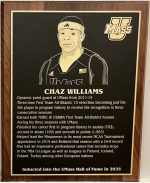 UMass Athletic Hall of Fame plaque for Chaz